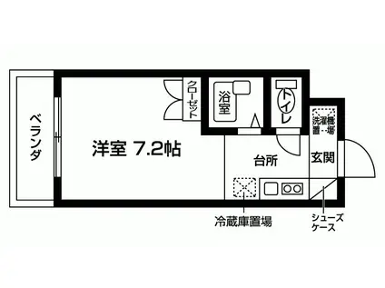 NASIC MACHIDA STUDENTS VILLAGE(1K/3階)の間取り写真