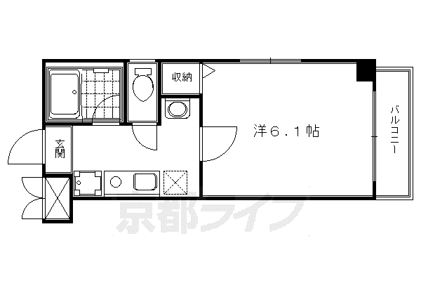 VINE OAK NOCHE(1K/2階)の間取り写真