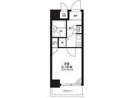 藤和シティコープ新大塚II(1K/3階)の間取り写真