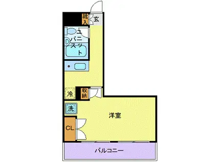 メゾン・ド・ラルジュ(1K/4階)の間取り写真