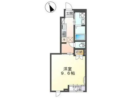 TORIANON.K(1K/1階)の間取り写真