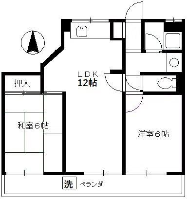 グレース310(2LDK/1階)の間取り写真