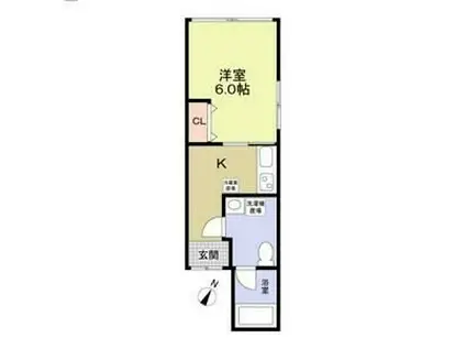 隆源ビル(1K/4階)の間取り写真