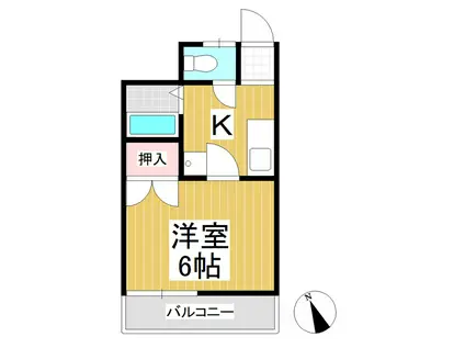 MAハイツ(1K/2階)の間取り写真