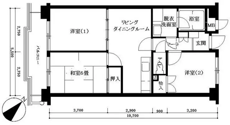 ロイヤルシティ四番館 1階階 間取り