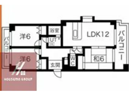 レシェンテ緑地(3LDK/1階)の間取り写真