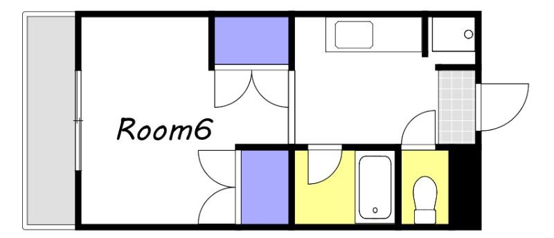 マンションLEE I棟(1K/3階)の間取り写真