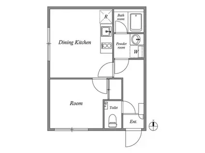 HJ PLACE 神楽坂(1DK/3階)の間取り写真