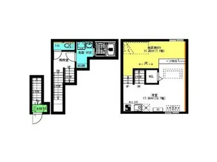 PENTAHILLS滝川町(ワンルーム/2階)の間取り写真