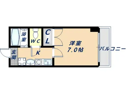 プリマヴェーラ(1K/6階)の間取り写真