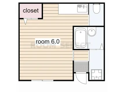 メゾンさかい(ワンルーム/1階)の間取り写真