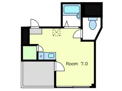 自然村ビル(ワンルーム/4階)の間取り写真