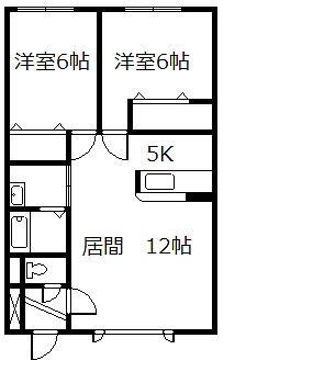 メープル7・2(2LDK/2階)の間取り写真