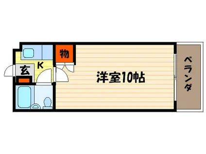 ベルメゾンアルヴェ(1K/5階)の間取り写真