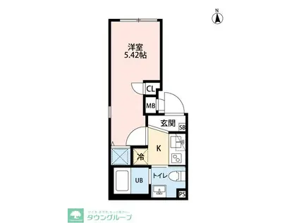 アトリオ新宿早稲田(1K/5階)の間取り写真