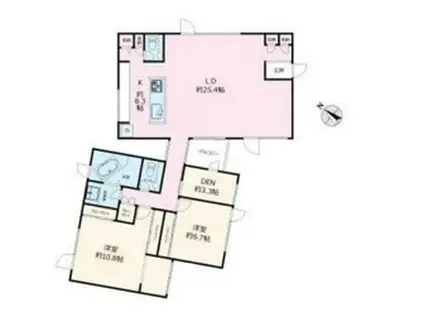 ブルーム表参道 2階(2LDK/2階)の間取り写真