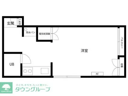 シャトレーヌ調布(ワンルーム/2階)の間取り写真