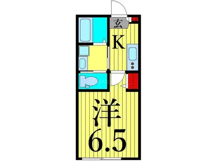 ガーデンズセレーノ(1K/1階)の間取り写真