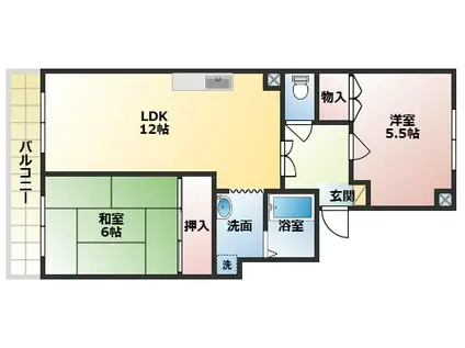 ル ヴィラージュ117(2LDK/2階)の間取り写真