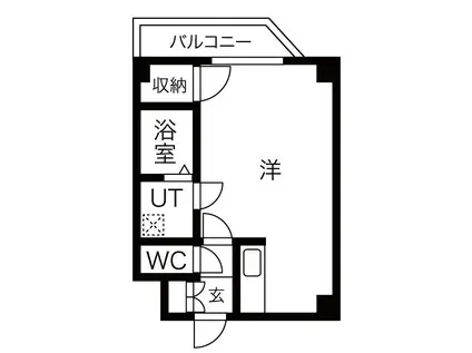 パラッツォ884(1K/4階)の間取り写真