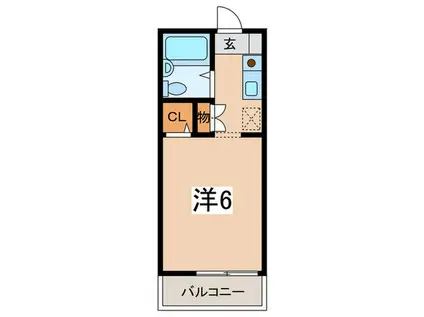 ヴェルデメゾンA(ワンルーム/1階)の間取り写真