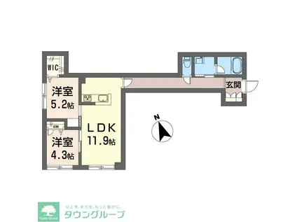 シャンテ ユー I(2LDK/1階)の間取り写真