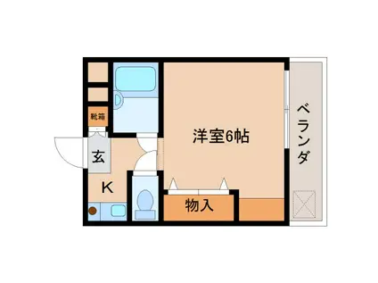 コーポ梅喜(1K/3階)の間取り写真