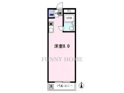 グリーンノア弦巻(ワンルーム/3階)の間取り写真