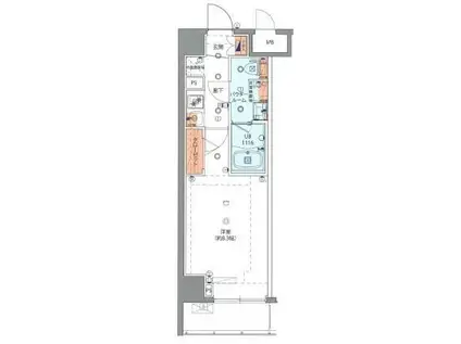 SHOKEN RESIDENCE高島平I(1K/3階)の間取り写真