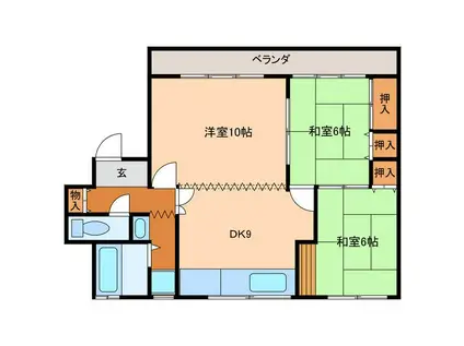 コーセーマンション(3DK/2階)の間取り写真