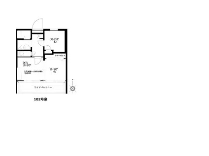 メゾンドエスト(2DK/1階)の間取り写真