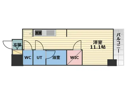 ウエリスアーバン守口(ワンルーム/9階)の間取り写真