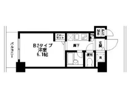 HF練馬レジデンス(1K/3階)の間取り写真