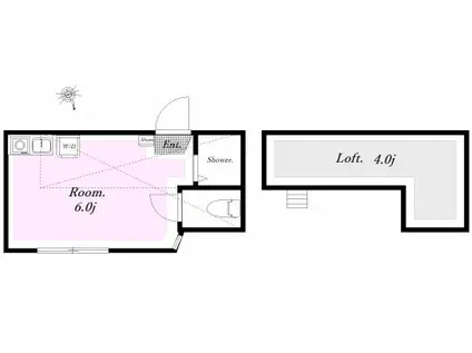 メゾンFUKAISHI浜町(ワンルーム/1階)の間取り写真