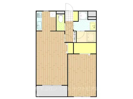 ＪＲ東海道本線 掛川駅 徒歩7分 4階建 築3年(1LDK/3階)の間取り写真