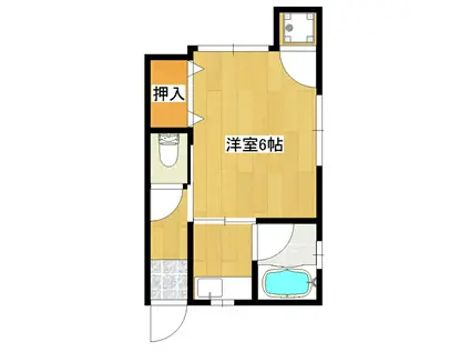 ユアーズ3(1K/1階)の間取り写真