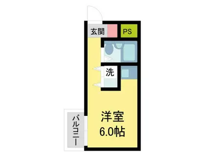 ワークヒルズ門戸(ワンルーム/2階)の間取り写真