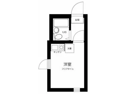 イルビラージュ仲六郷(ワンルーム/1階)の間取り写真