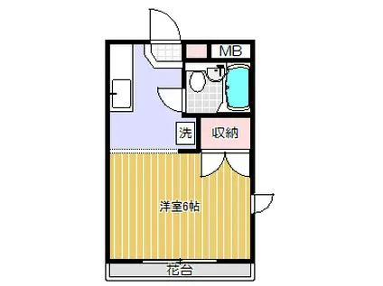 コーポリヴィエール(1K/2階)の間取り写真
