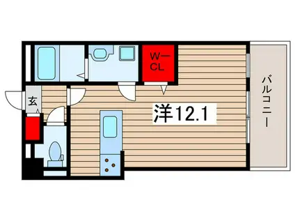 大和ビル(ワンルーム/3階)の間取り写真
