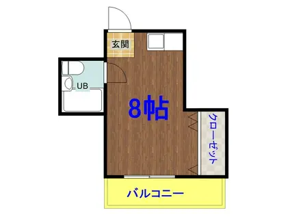 ハイツ嵯峨京橋(ワンルーム/2階)の間取り写真