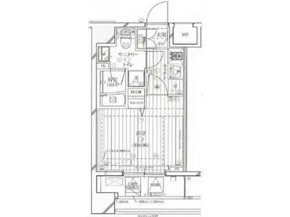 レガリス品川南大井パークサイド(1K/5階)の間取り写真