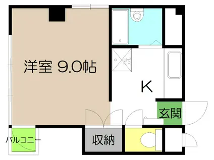 メゾン内藤(ワンルーム/3階)の間取り写真