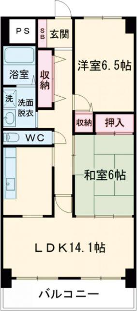 スカール屋島(2LDK/4階)の間取り写真