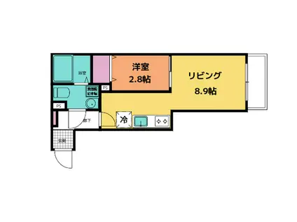 メリディアン泉パークタウン高森(1LDK/1階)の間取り写真