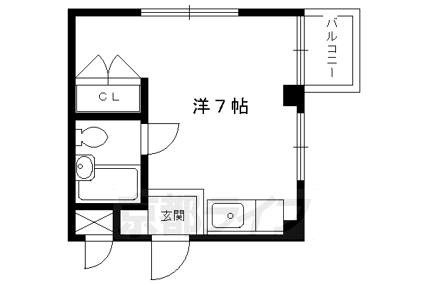 ネオハイム出町(ワンルーム/2階)の間取り写真