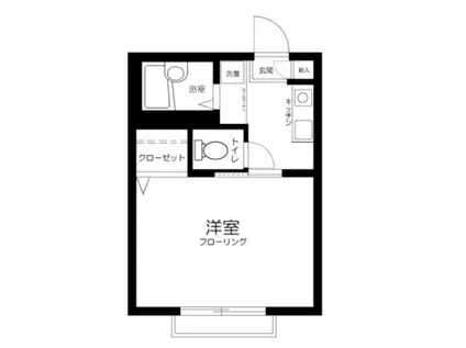 シンフォニーA(1K/2階)の間取り写真