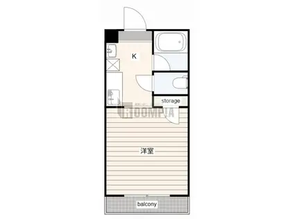 フィレンツェ岐阜(1K/2階)の間取り写真