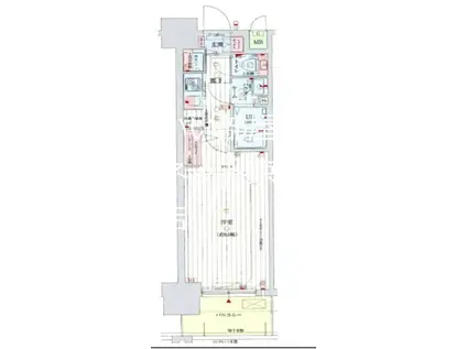 クリスタルグランツ梅田II(1K/10階)の間取り写真