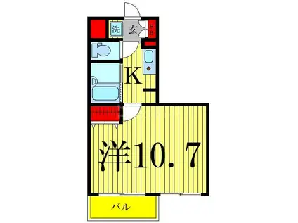 グレートドリームステージ(1K/4階)の間取り写真